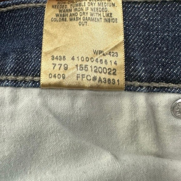 Levi's 512 Perfectly Slimming Bootcut Jeans Size 10 Medium Flap Pocket Dark - Picture 8 of 8